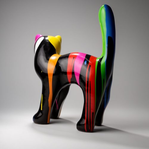 Decorative Figurine Small Standing Cat - Trash