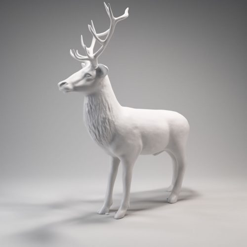 3D Decorative Figure - Large White Deer