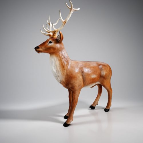 3D Decorative Figure - Large Deer in Natural Coloration