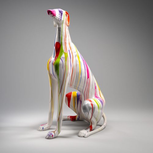 Large Greyhound Dog Figure - Trash