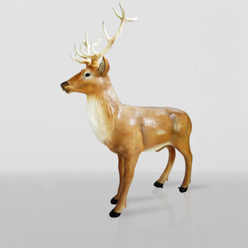 3D Decorative Figure - Large Deer in Natural Coloration