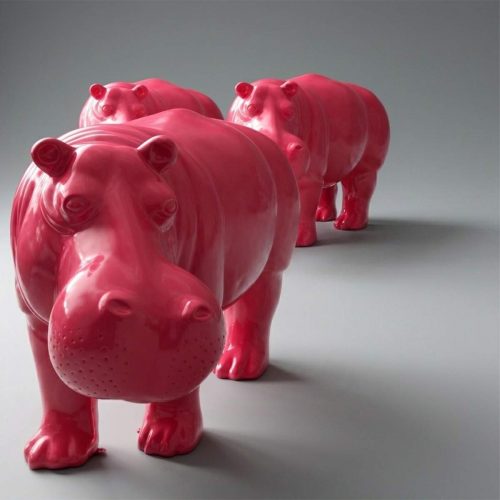 Hippopotamus large fiberglass outdoor figure