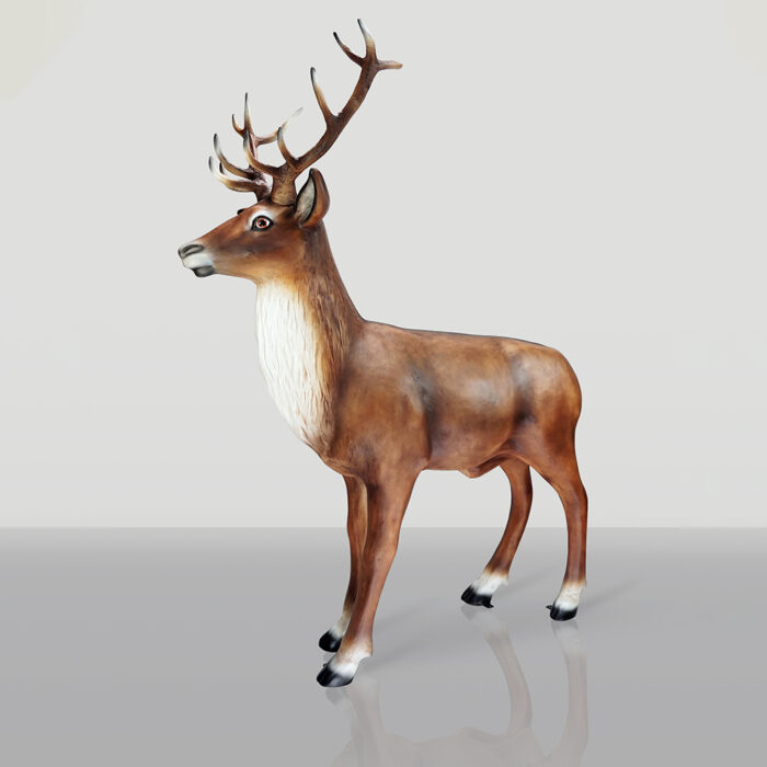 3D Decorative Figure - Large Deer in Natural Coloration