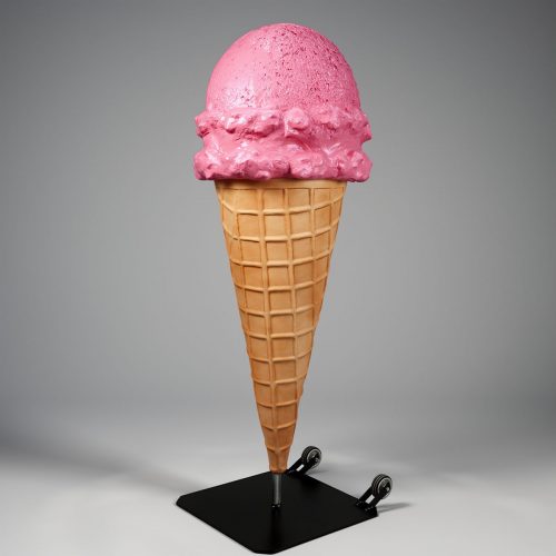 Advertising Figure of Scoop Ice Cream - Pink