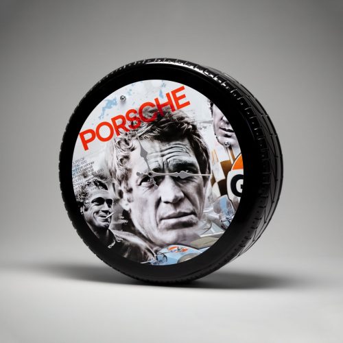 Designerski zegar opona McQueen