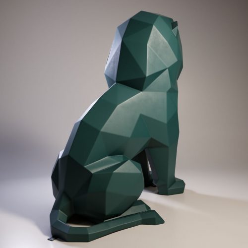 Monochromatic Geometric Lion Figure
