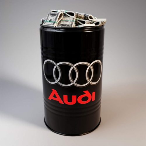 Small Barrel with Dollars - Audi