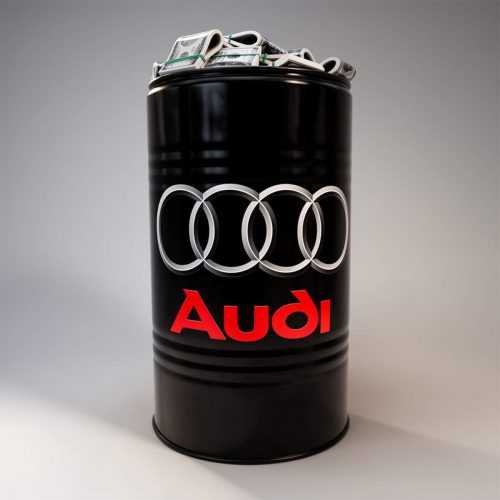 Small Barrel with Dollars - Audi