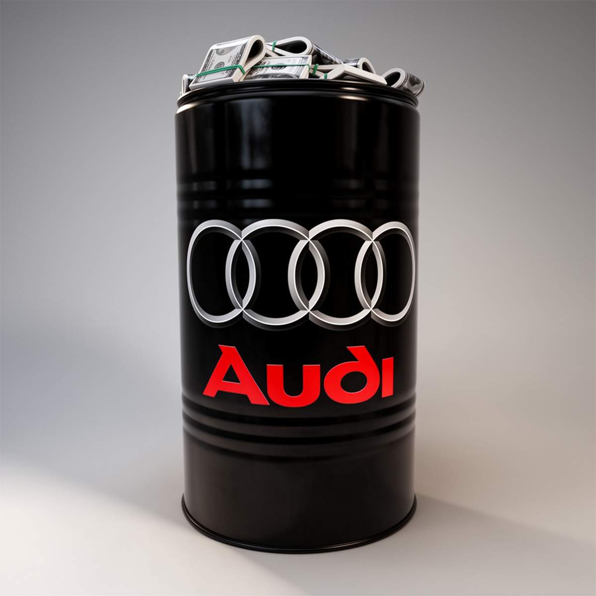 Small Barrel with Dollars - Audi - Image 2
