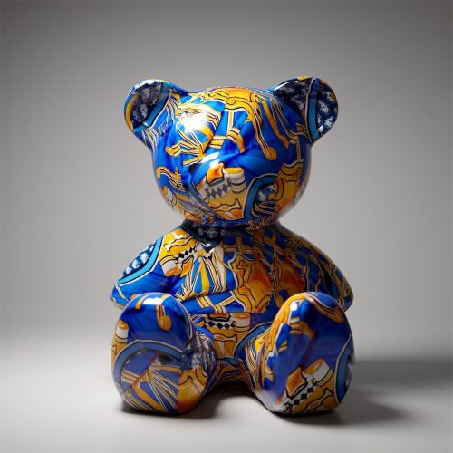 Small Sitting Bear - Blue H