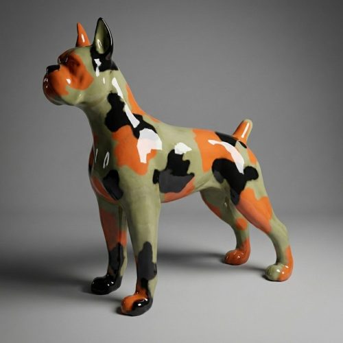 Large Figure Boxer Dog - Camouflage