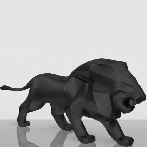 Exclusive Lion Figure - Matte Black