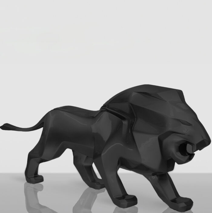 lion black sculpture