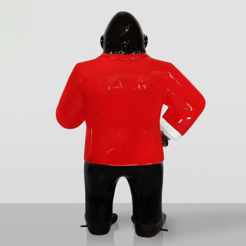 Decorative Figure of a Standing Gorilla in a Suit