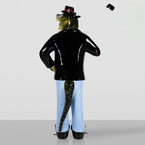 Decorative Figure Standing Crocodile in a Suit
