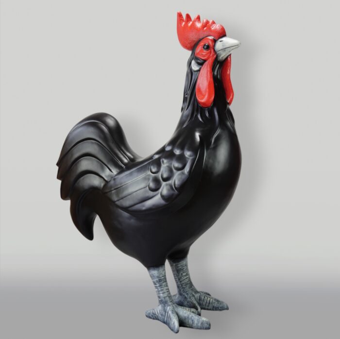 Large Blue Rooster Figure - Image 2