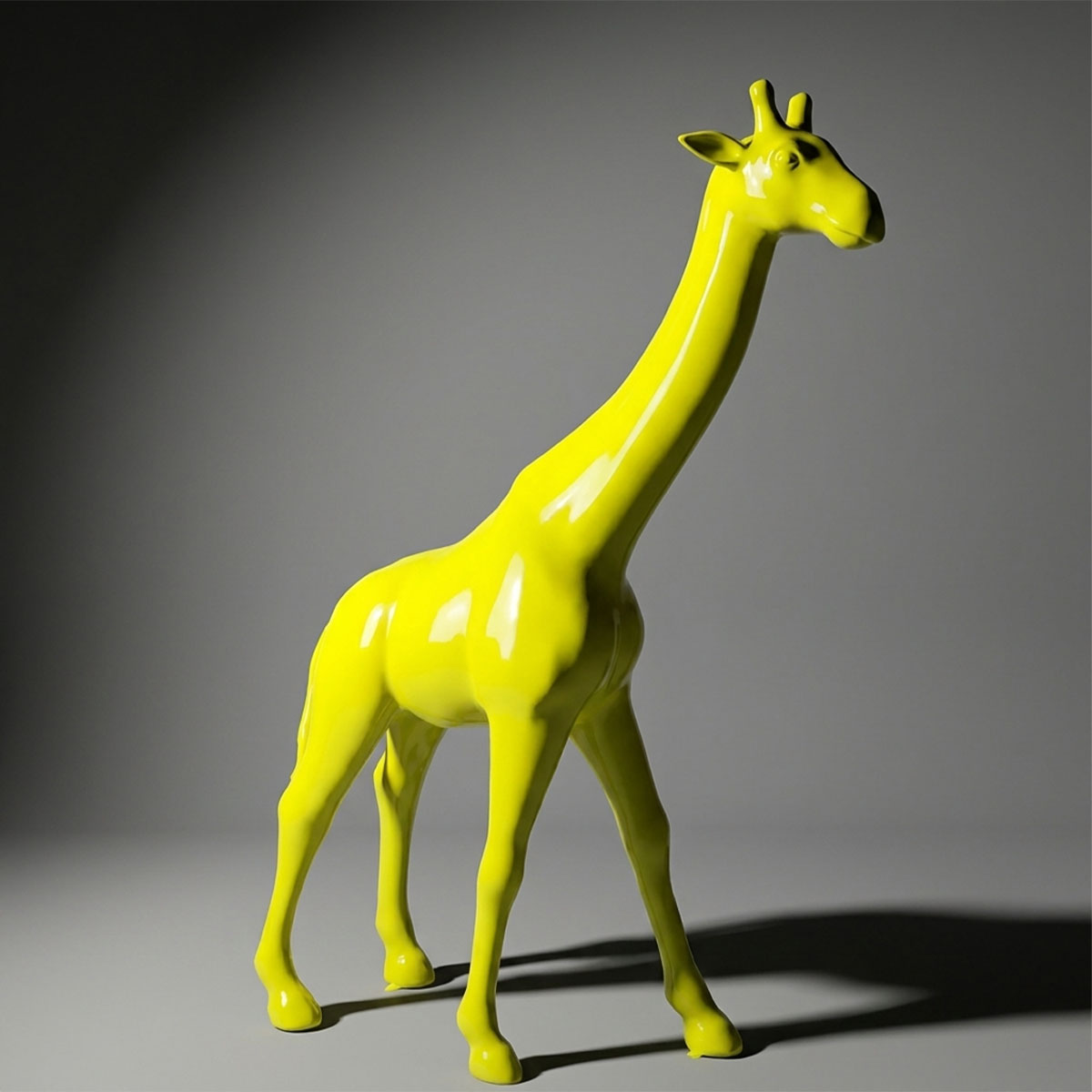 Large Giraffe 230cm – Fluorescent Yellow Version - Image 2