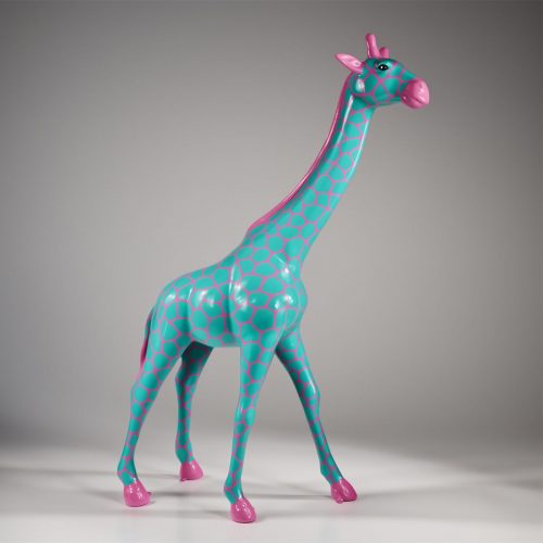 Large Giraffe 230CM Pink Version with Celadon Spots