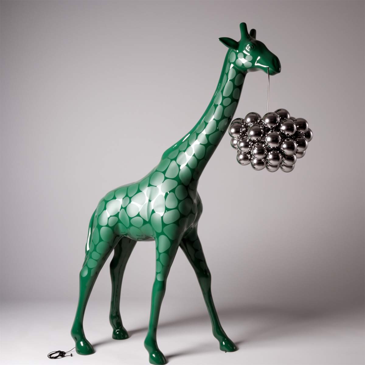 Large Giraffe 230cm Lamp – Green Version with Spots - Image 2