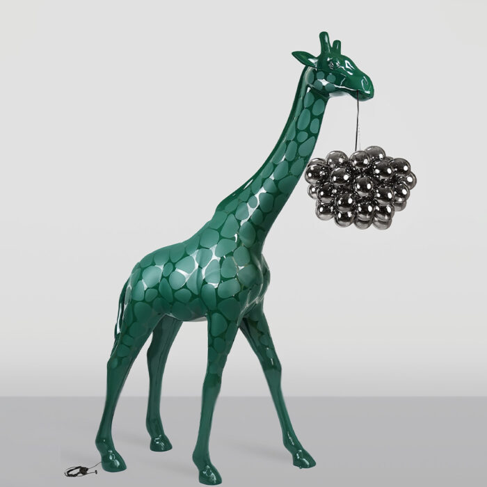 Large Giraffe 230cm Lamp – Green Version with Spots - Image 2
