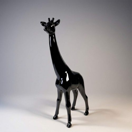 Orange giraffe toy on a white background.