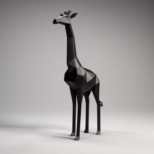 Large Geometric Giraffe Figure in Laminate