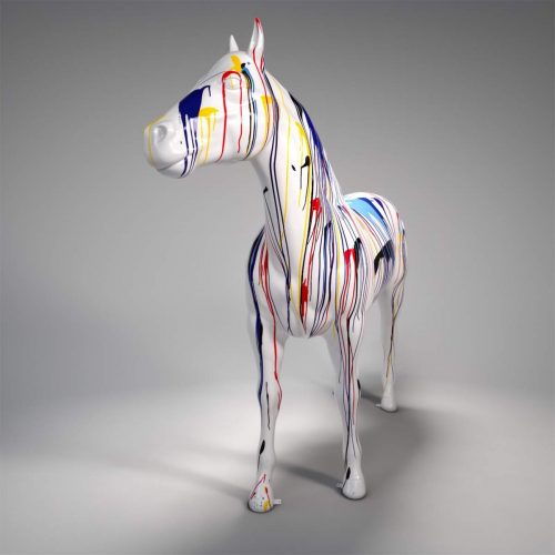 Fiberglass Colorful Life Size Horse