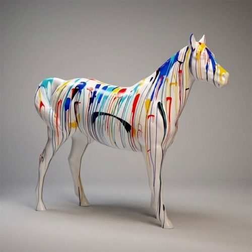 Fiberglass Colorful Life Size Horse