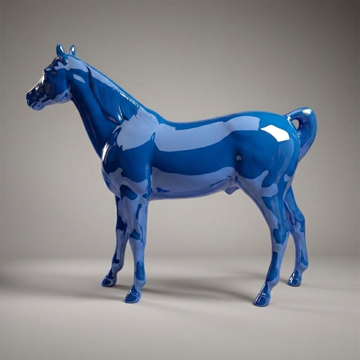 Life-Size Advertising Horse Figure in Solid Color - Image 2