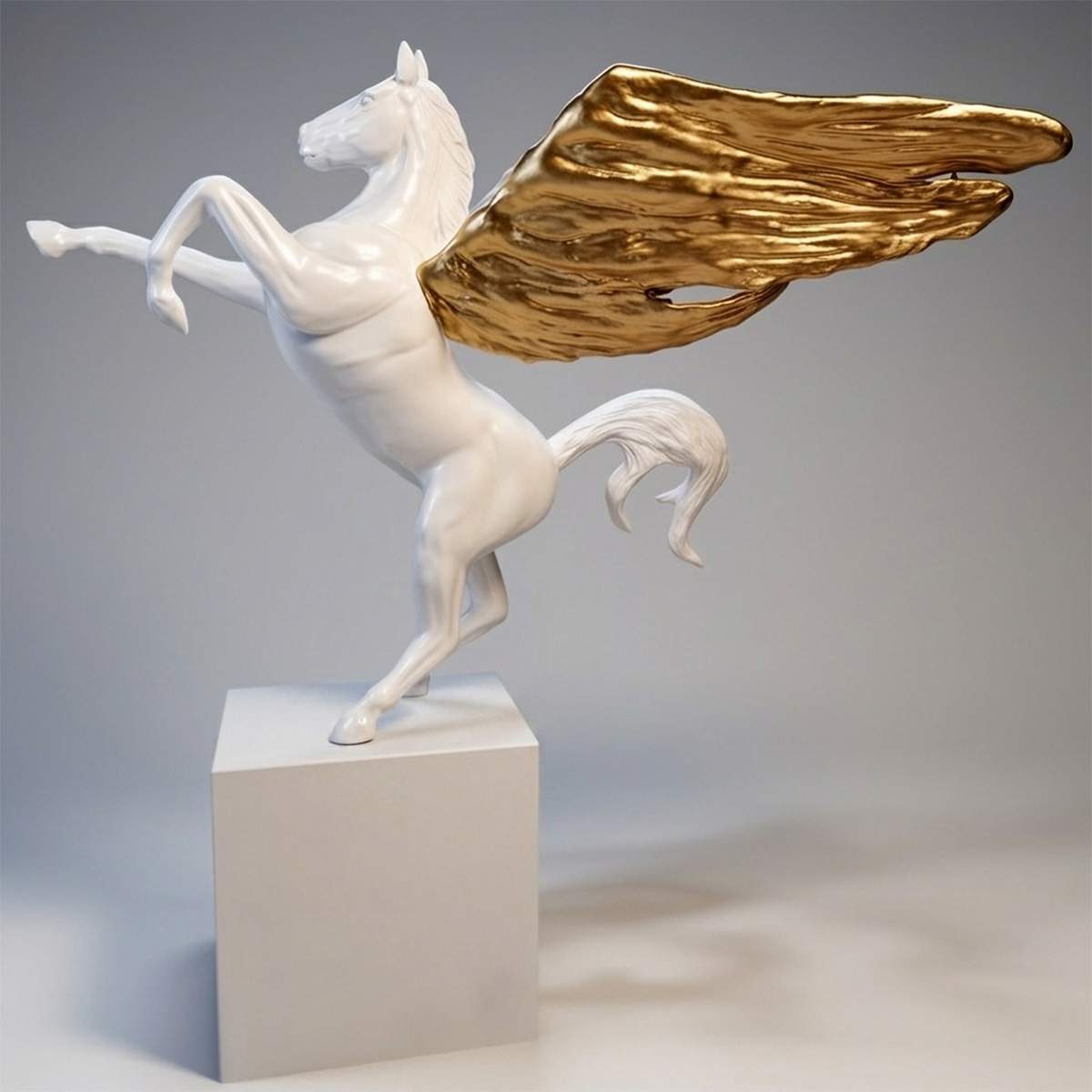 Large Decorative Pegasus On Base Figure - Image 3