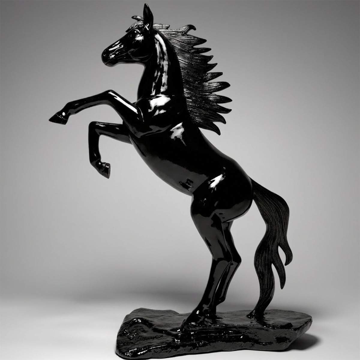 Decorative Horse Rearing Figure - Image 2