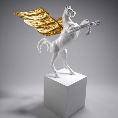 Decoration fiberglass statue pegasus