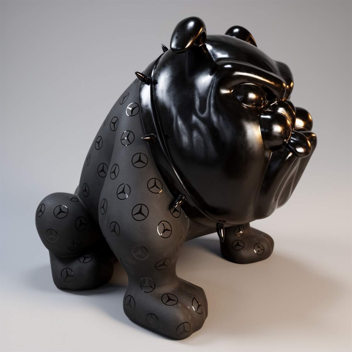 Avella Bulldog Dog 55 cm - Mercedes Logo - Image 3