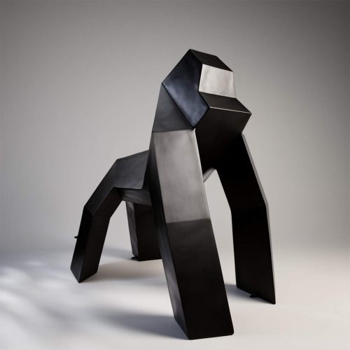 Fiberglass Origami Gorilla Large Sculpture