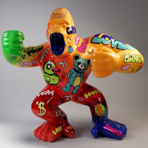 Large Boxer Gorilla Figure - Pop Art
