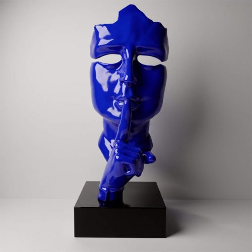 Large Mask on Stand – Blue