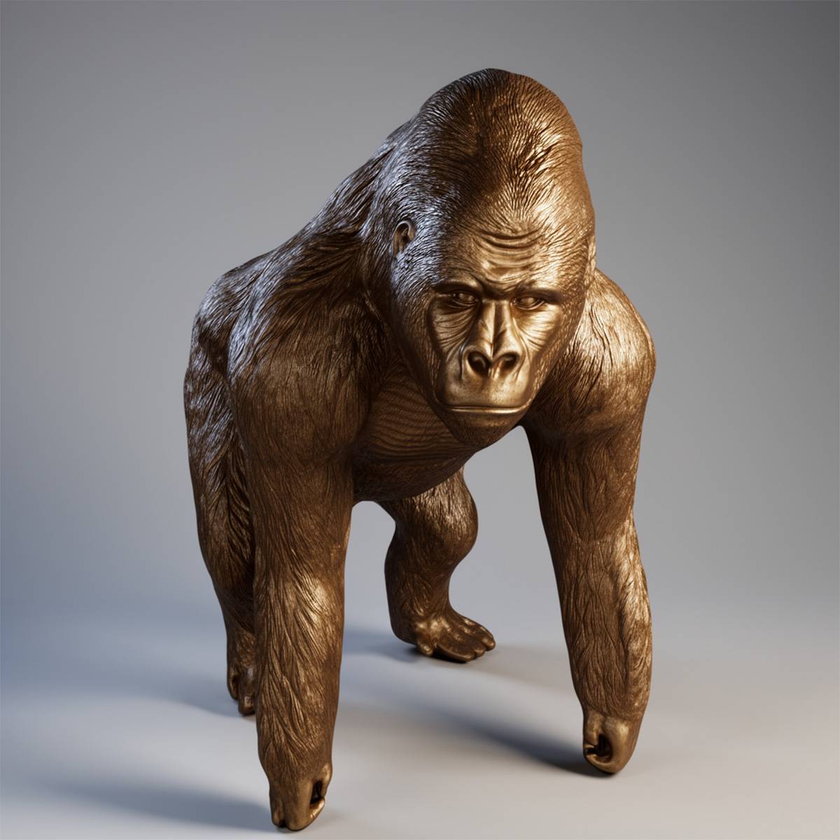 Large Decorative Gorilla Figure