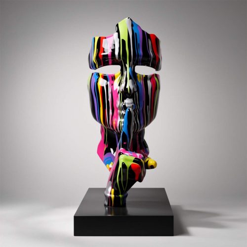 Medium-Sized 120CM Mask on Stand - Black Trash