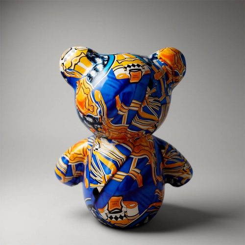 Small Sitting Bear - Blue H