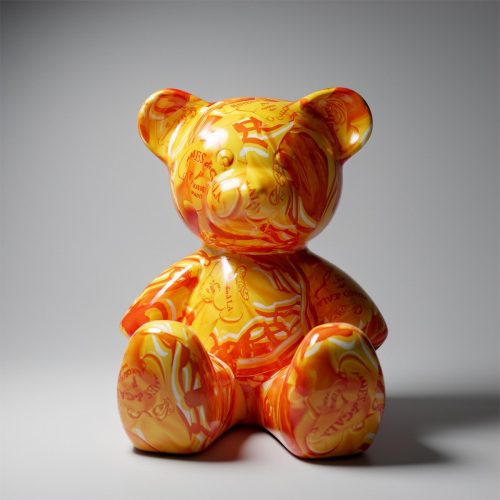 Small Sitting Bear - Orange H