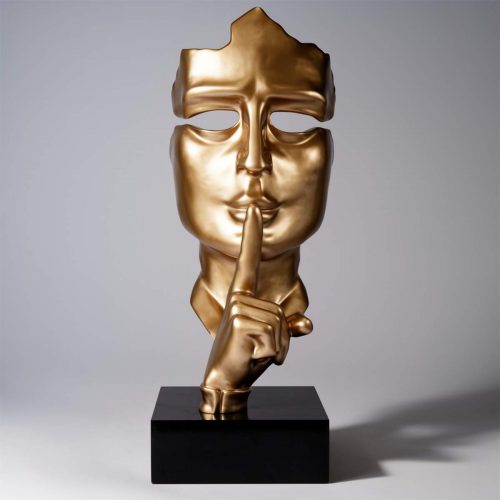 Large Mask on Base – Gold