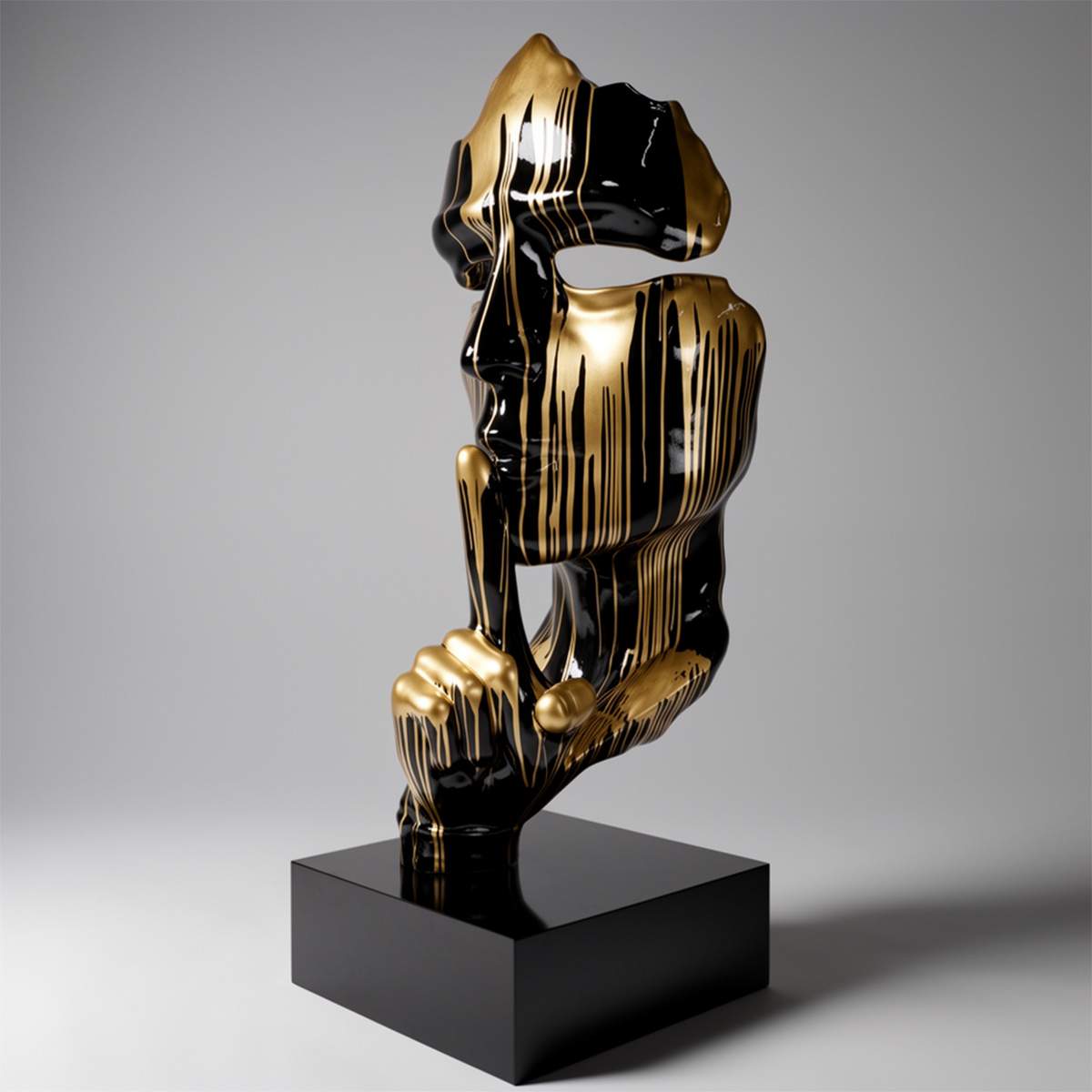 Large Mask on Stand - Gold Trash - Image 3