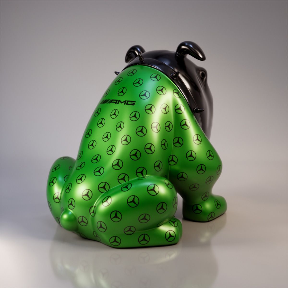Decorative Figure Bulldog Avella Mercedes AMG Green Metallic - Image 5