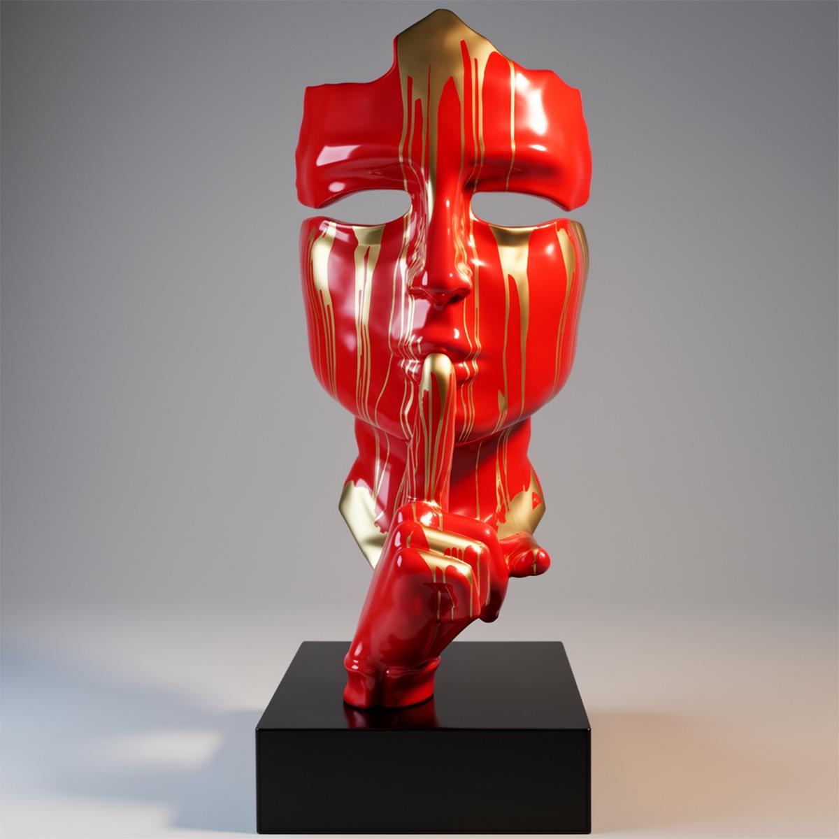Large Mask on Stand - Gold Trash - Image 4