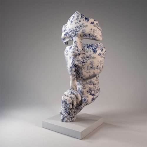 Porcelain Motif Face Mask