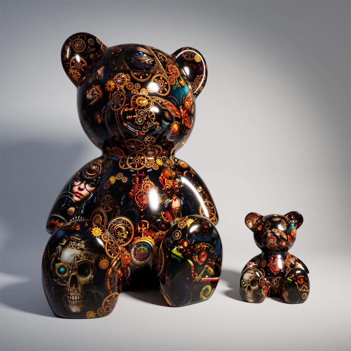 Sitting Little Bear - Industrial Motif - Image 3