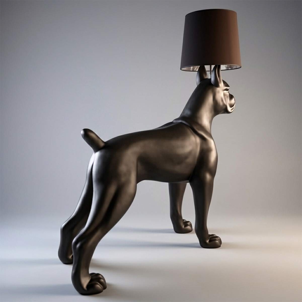 Floor Lamp – Large Boxer Dog Figurine - Image 3