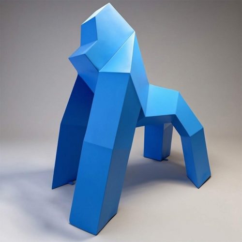Fiberglass Origami Gorilla Large Sculpture