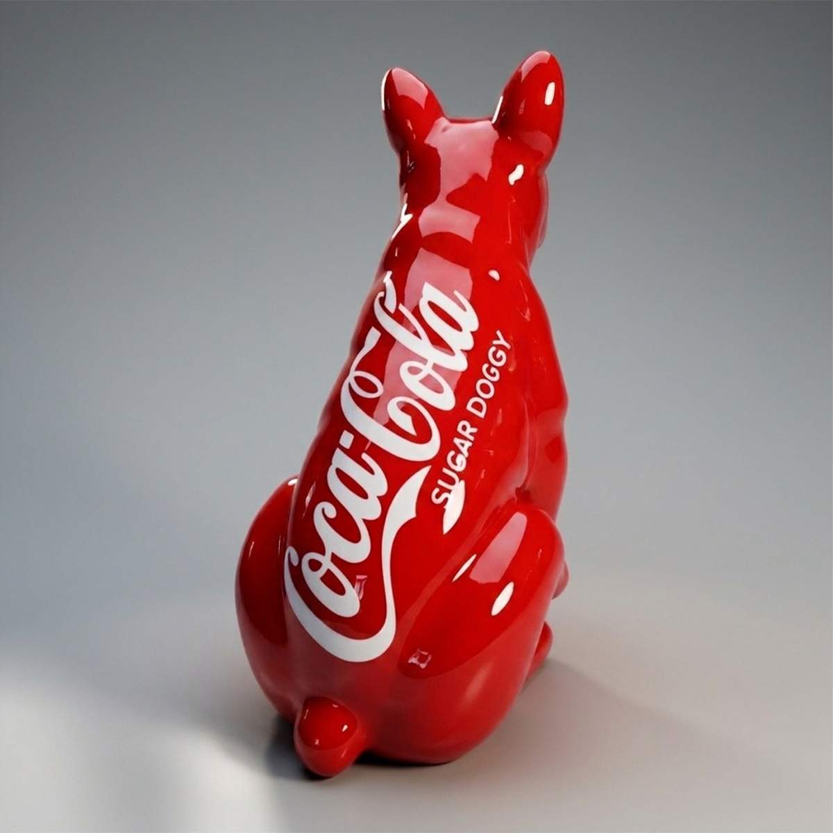 Middle size sitting fiberglass bulldog figure - Image 3