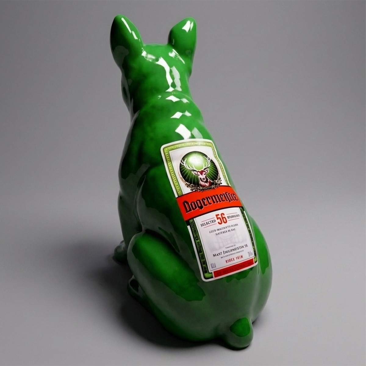 Middle size sitting fiberglass bulldog figure - Image 2